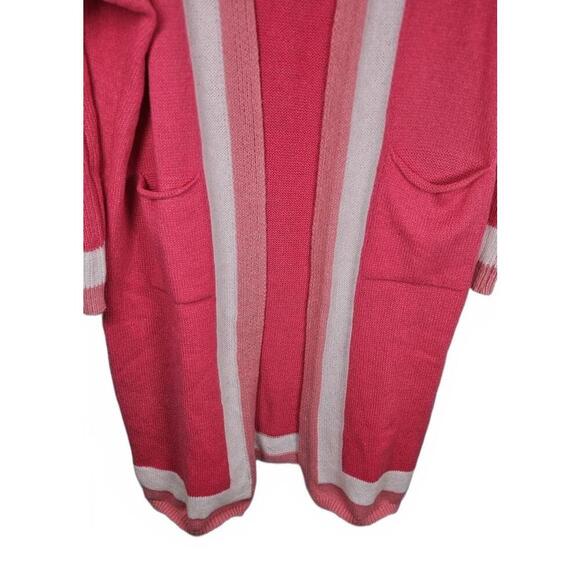 Shein Hot Pink Open-Front Oversized Cardigan Size Large - Picture 3 of 7